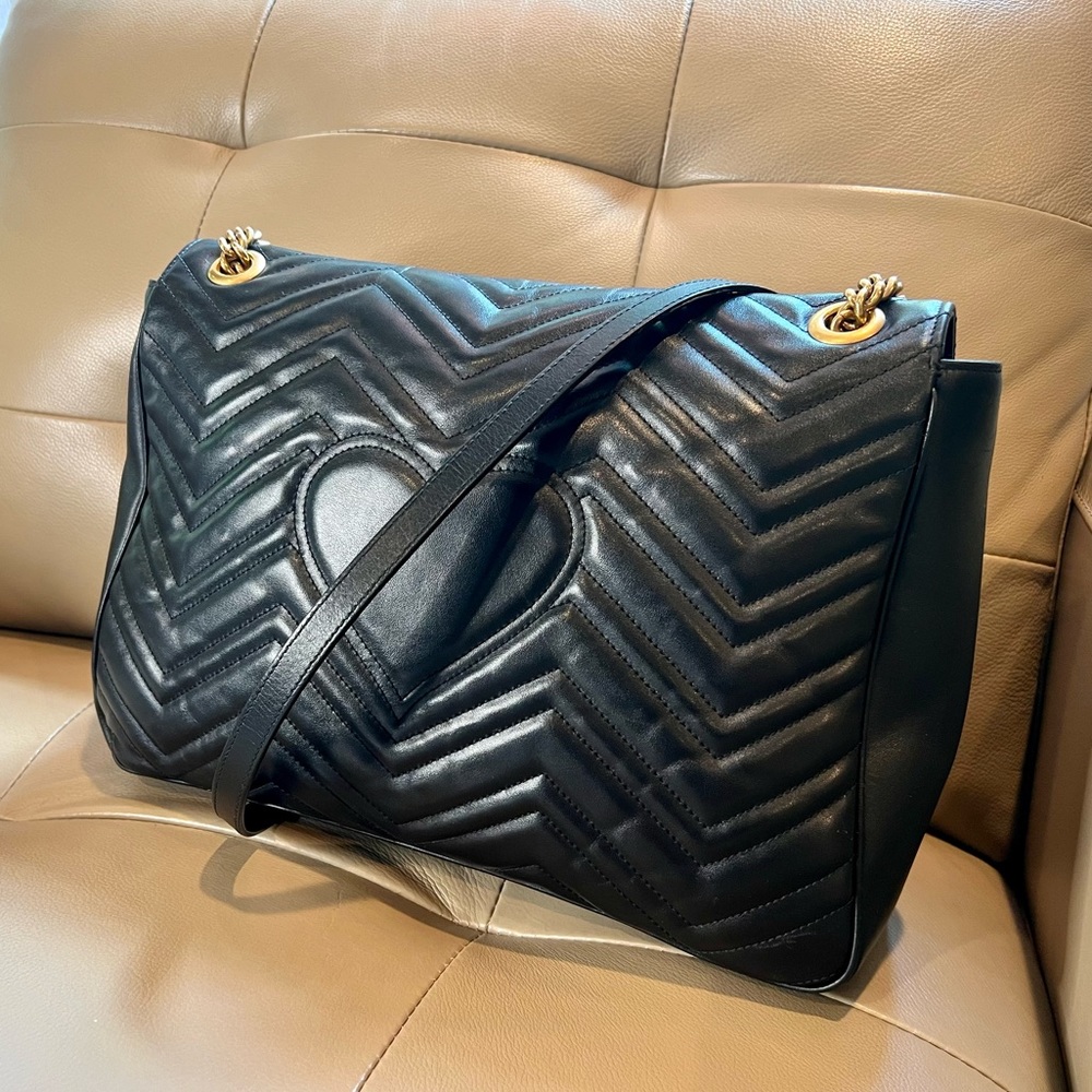 SOLD x x Gucci Calfskin Matelasse Large GG Marmont Shoulder Bag - Picture 7 of 17